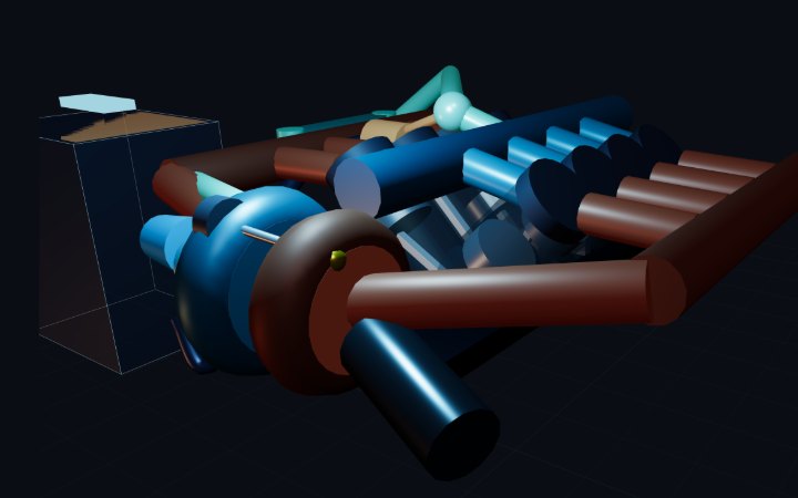 Turbo Diesel V8 6.7L rendered in the simulator