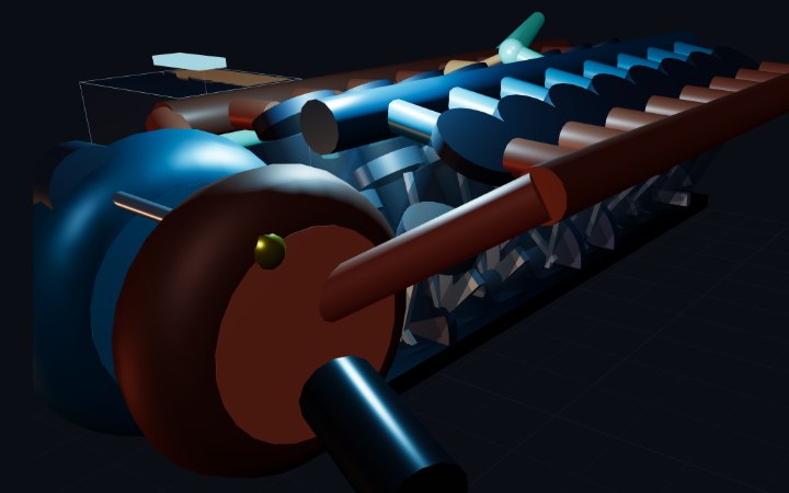Diesel V16 60L rendered in the simulator